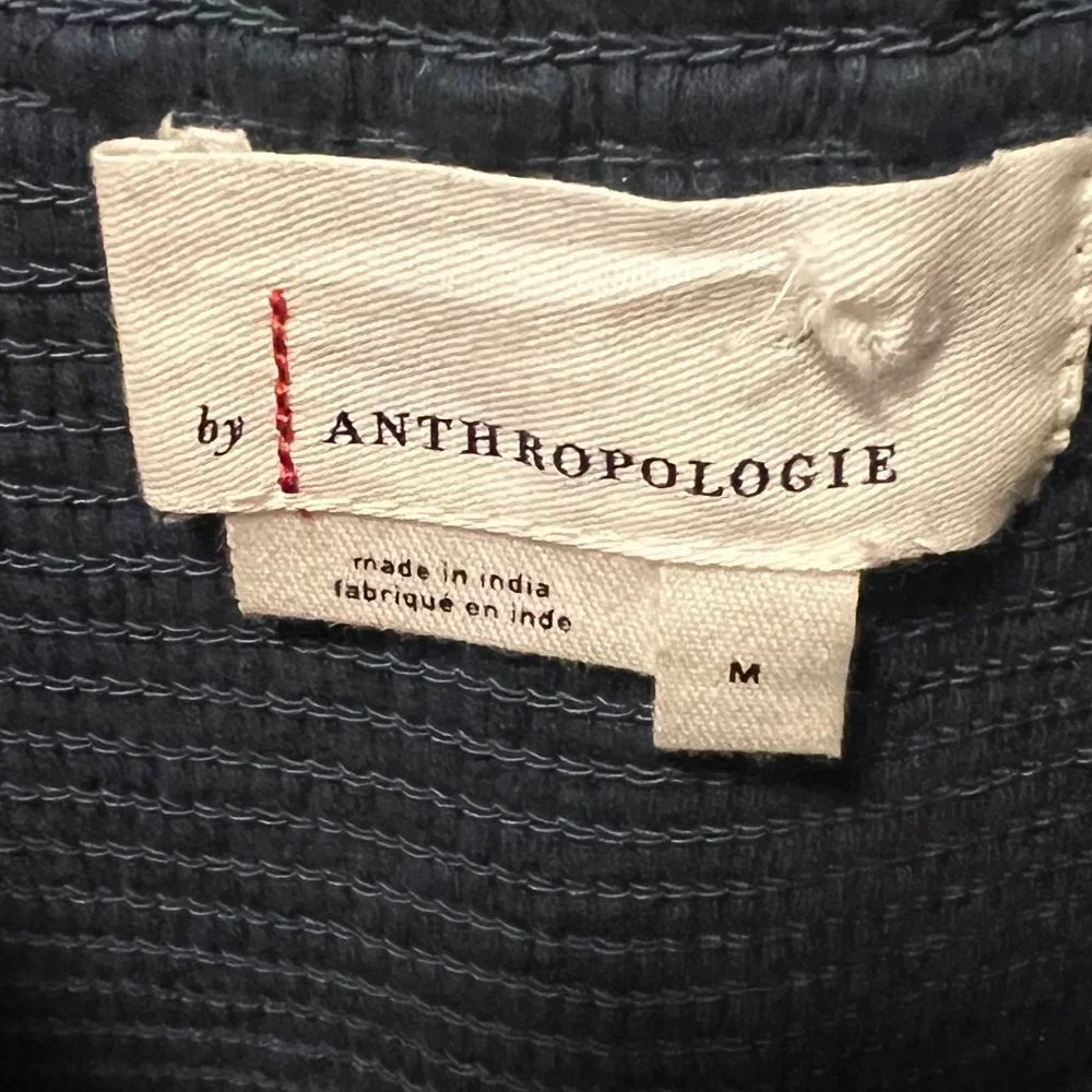 Anthropologie Smocked Embroidered Floral Puff-Sleeve Top | Size M - Picture 6 of 6